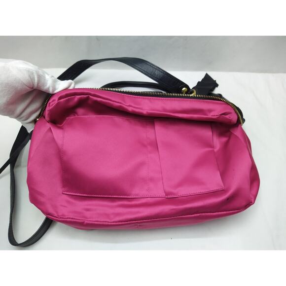 Coach Poppy Black Leather Double Pushlock Double Handles Satchel Bag - Picture 13 of 16